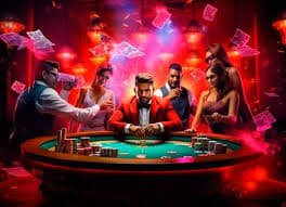 Three Card Poker table view on parlay365 mobile showing dealer, player cards, and betting controls